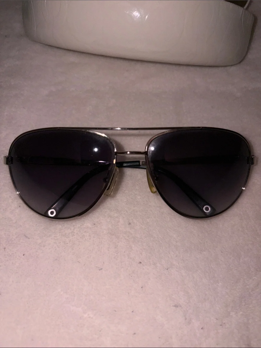 Coach Aviator Sunglasses with chrome frame